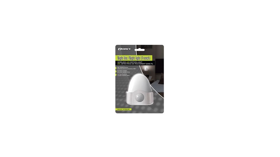 Dorcy 180-Degree Wireless Motion Sensor LED Night Light w/Auto On/Off, White 41-1076