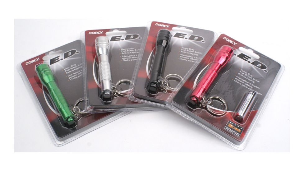 Dorcy 1AAA Aluminum Keychain Light w/ Battery, Black, 46-4001