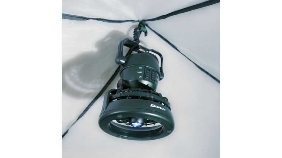 Dorcy 2-Speed Rotating Fan with LED Light, Green, 41-3116