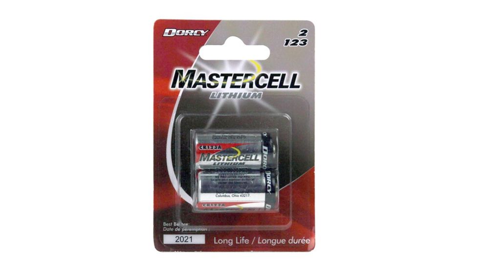 Dorcy Mastercell 3-Volt Size 123A Lithium Batteries, 2-Pack, NA battery, 41-4108