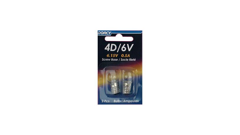 Dorcy 6V/4D- 6.15V 0.5A Screw Base Bulb - 2 Pk 41-1655