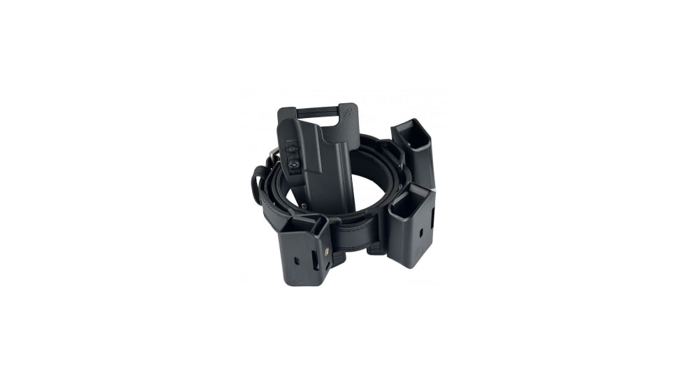 Double-Alpha Academy Combo: IDPA Max Rig IDPA Max Holster, 3 IDPA Pouches and Leather Belt, 2226