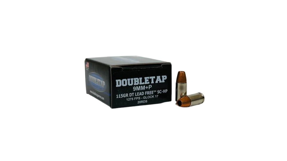 Double Tap Ammunition Double Tap DT Lead Free Handgun Ammunition 9mm+P 124gr SCHP1250 fps 20/cts, 9MM124X