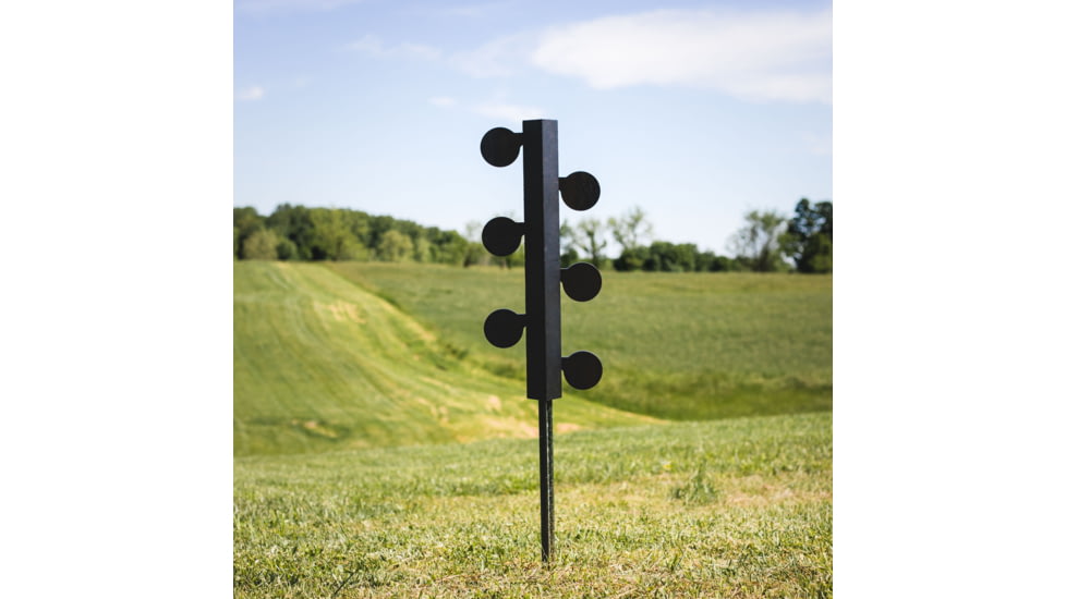 Double Tap Industries .22LR Rimfire Dueling Tree Reactive Steel Target, Raw/Black, RT-DT-RIM-001