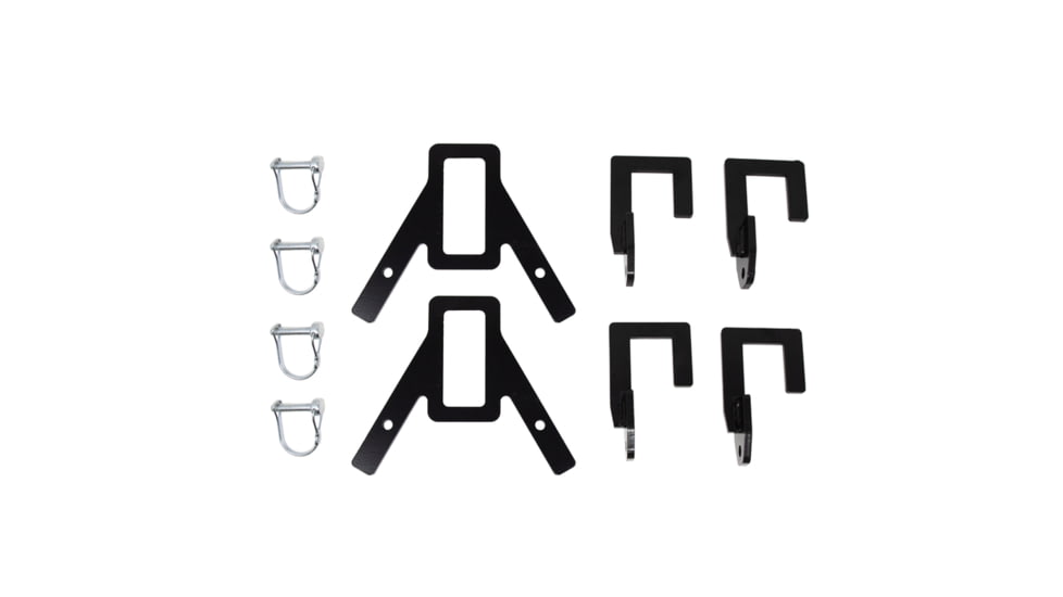 Double Tap Industries 2x4 Hybrid DIY Target Stand Bracket Kit for Steel Targets, Stand Kit w/ Quick Pins and 2X4 Strap Hangers, Black, TS-CK-2x4