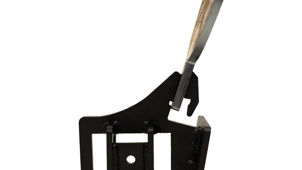 Double Tap Industries 3/8in AR500 8in Target w/2x4 Armored Knockdown Hanger, Raw/Black, TS-2x4-KD