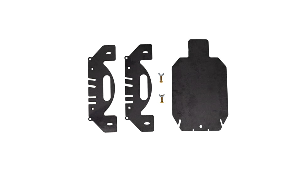 Double Tap Industries 3/8in AR500 Silhouette Target w/Modular Base, Raw, 12in x 20in, TS-MS-66