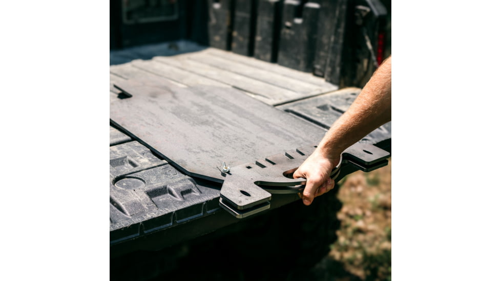 Double Tap Industries 3/8in AR500 Silhouette Target w/Modular Base, Raw, 12in x 20in, TS-MS-66