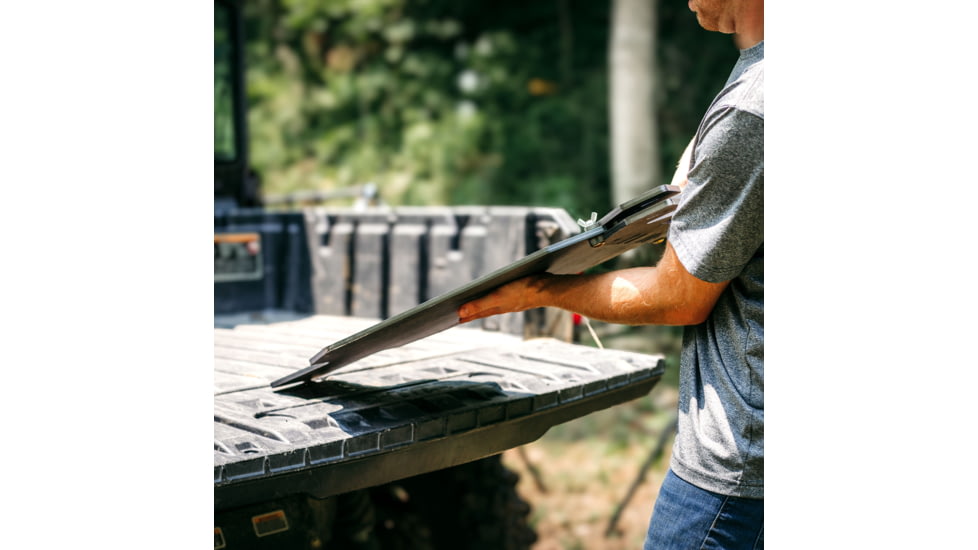 Double Tap Industries 3/8in AR500 Silhouette Target w/Modular Base, Raw, 12in x 20in, TS-MS-66