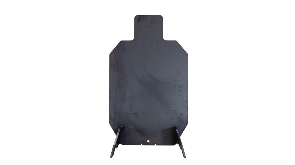 Double Tap Industries 3/8in AR500 Silhouette Target w/Modular Base, Raw, 18in x 30in, TS-MS-100