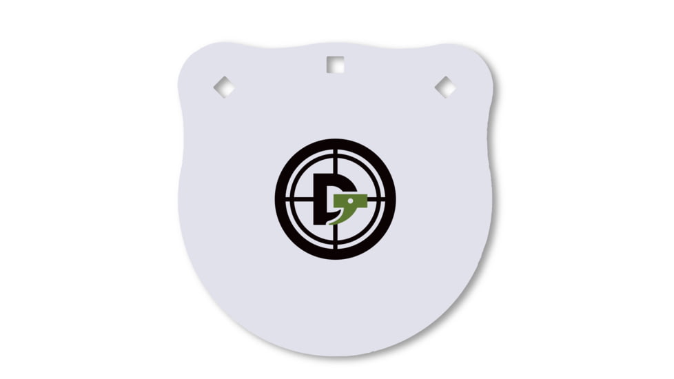 Double Tap Industries 3/8in AR500 Steel Gongs, 10in, White, G1000-05
