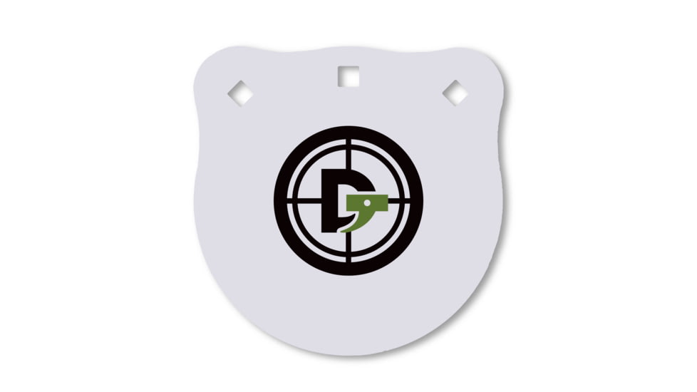 Double Tap Industries 3/8in AR500 Steel Gongs, 8in, White, G800-05