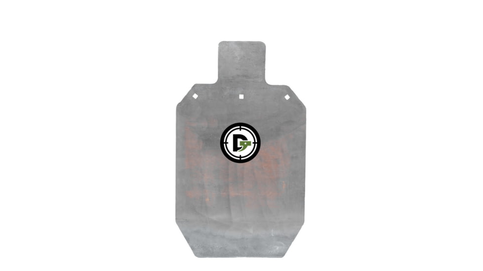 Double Tap Industries 3/8in AR500 Steel Silhouette Target, 18x30in, Raw, ST100-R