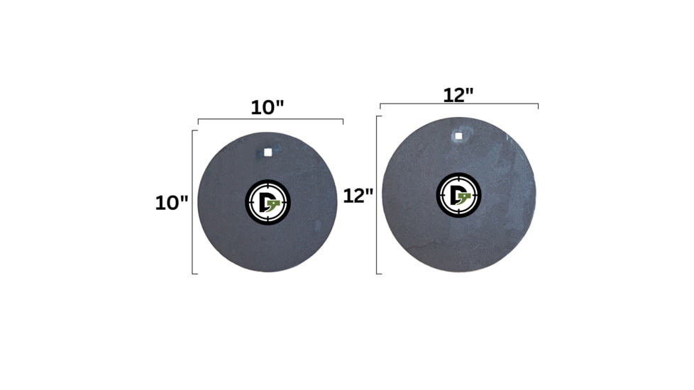 Double Tap Industries 3/8in Steel Round AR500 Target, Raw, 10in, SC-10P