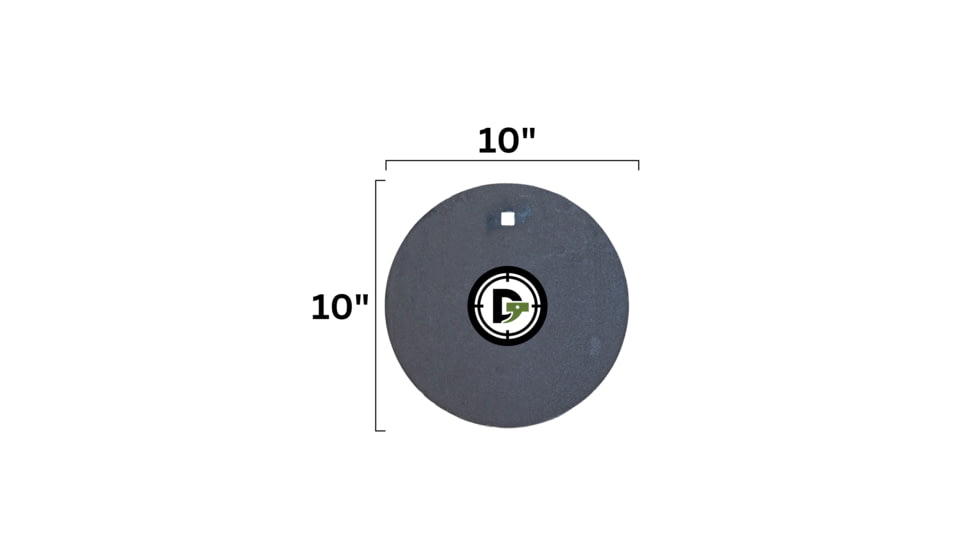Double Tap Industries 3/8in Steel Round AR500 Target, Raw, 10in, SC-10P