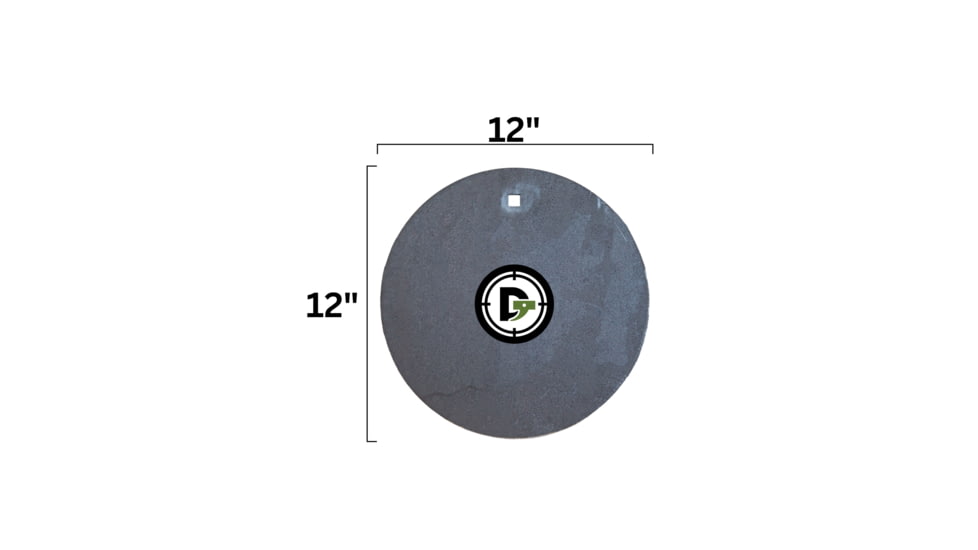 Double Tap Industries 3/8in Steel Round AR500 Target, Raw, 12in, SC-12P
