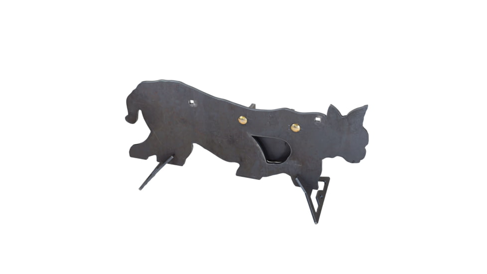 Double Tap Industries AR500 Bobcat Target w/Reactive Vital, Raw, RT-GT-BOB
