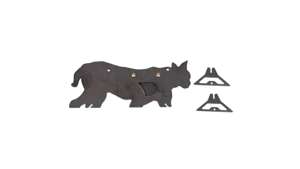 Double Tap Industries AR500 Bobcat Target w/Reactive Vital, Raw, RT-GT-BOB