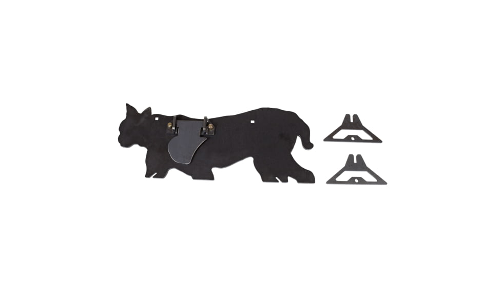 Double Tap Industries AR500 Bobcat Target w/Reactive Vital, Raw, RT-GT-BOB