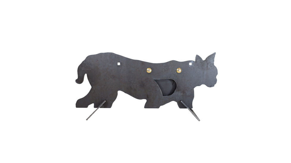 Double Tap Industries AR500 Bobcat Target w/Reactive Vital, Raw, RT-GT-BOB
