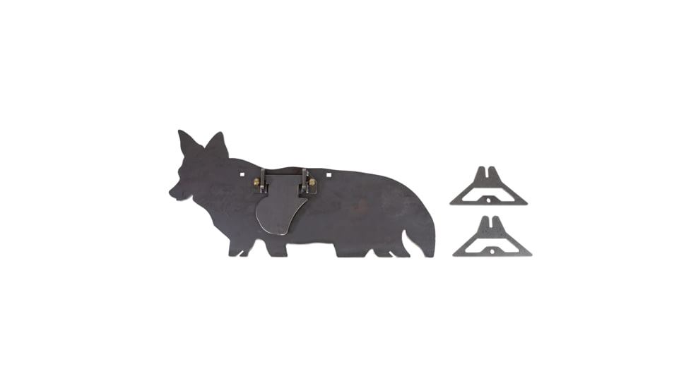 Double Tap Industries AR500 Coyote Target w/Reactive Vital, Raw, Large, RT-GT-COY-001
