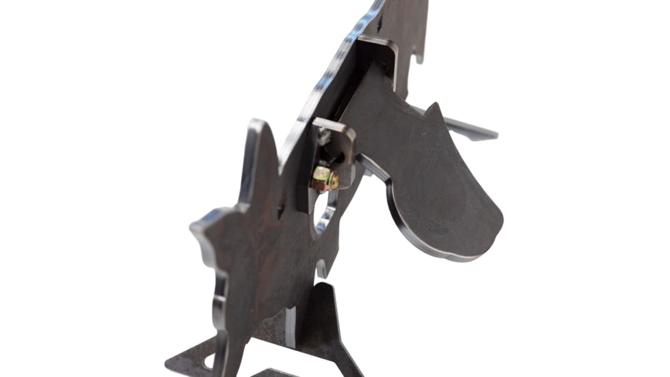 Double Tap Industries AR500 Coyote Target w/Reactive Vital, Raw, Large, RT-GT-COY-001