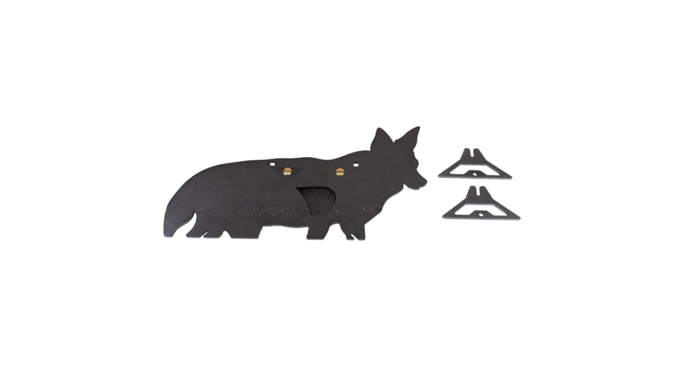 Double Tap Industries AR500 Coyote Target w/Reactive Vital, Raw, Large, RT-GT-COY-001