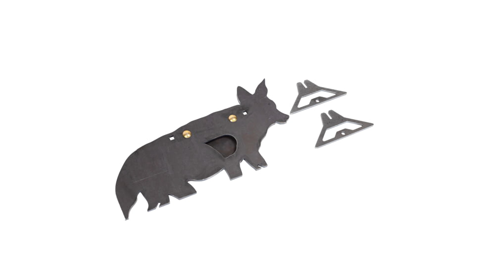 Double Tap Industries AR500 Coyote Target w/Reactive Vital, Raw, Small, RT-GT-COY