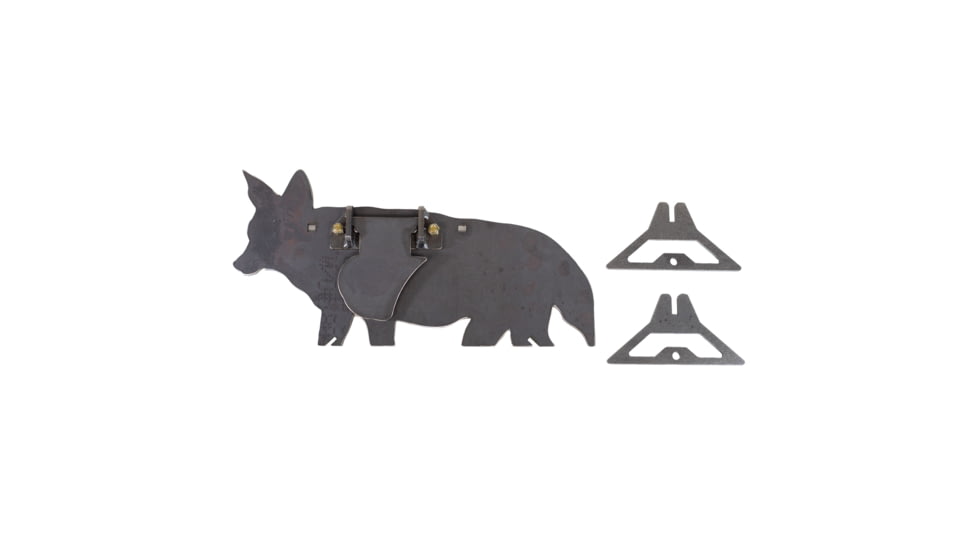 Double Tap Industries AR500 Coyote Target w/Reactive Vital, Raw, Small, RT-GT-COY