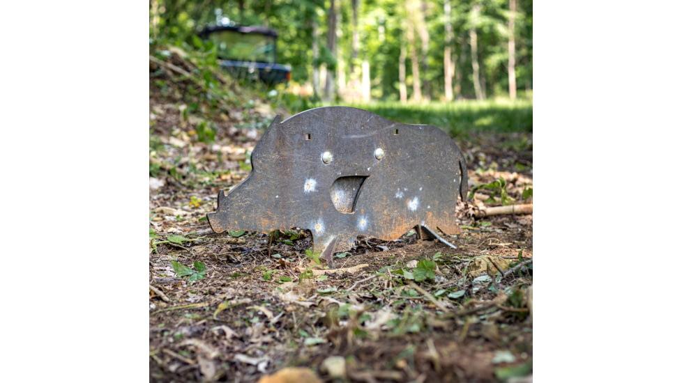 Double Tap Industries AR500 Hog/Boar Target w/Reactive Vital, Raw, RT-GT-HOG