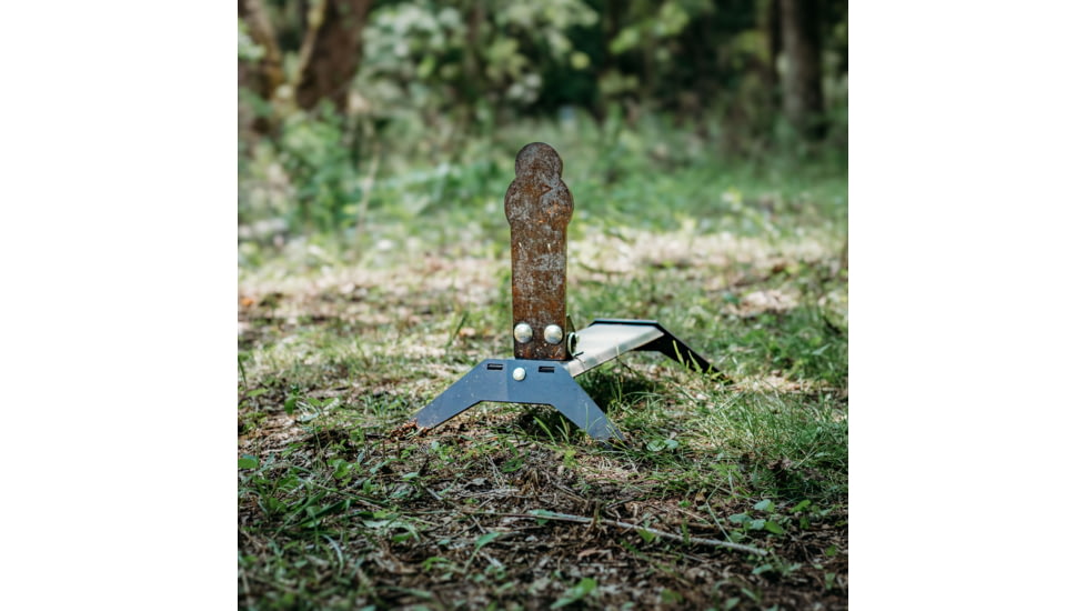 Double Tap Industries AR500 Pepper Popper Target, Raw/Black, 12in, PT-SP-12