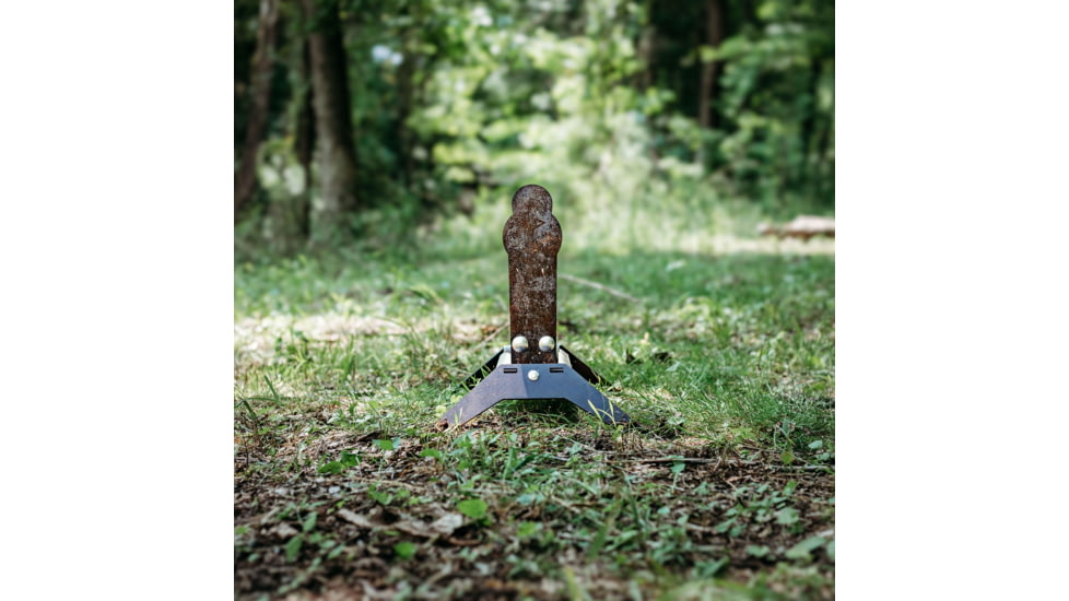 Double Tap Industries AR500 Pepper Popper Target, Raw/Black, 12in, PT-SP-12