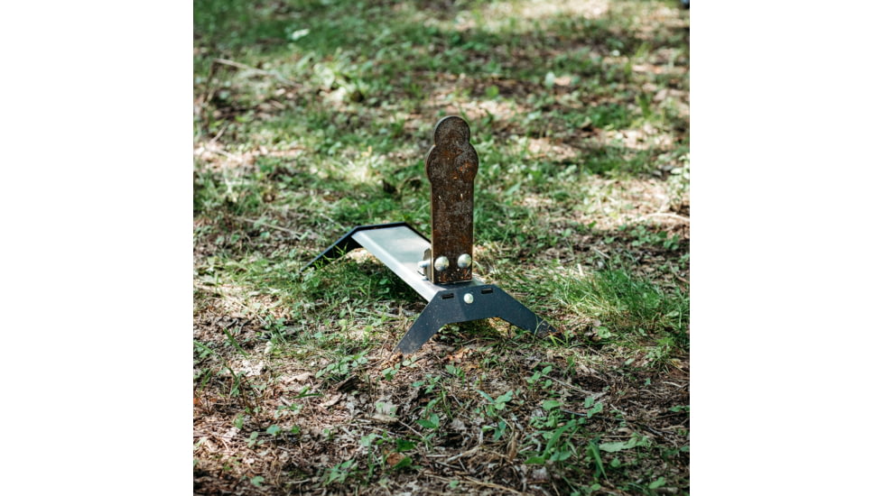 Double Tap Industries AR500 Pepper Popper Target, Raw/Black, 12in, PT-SP-12