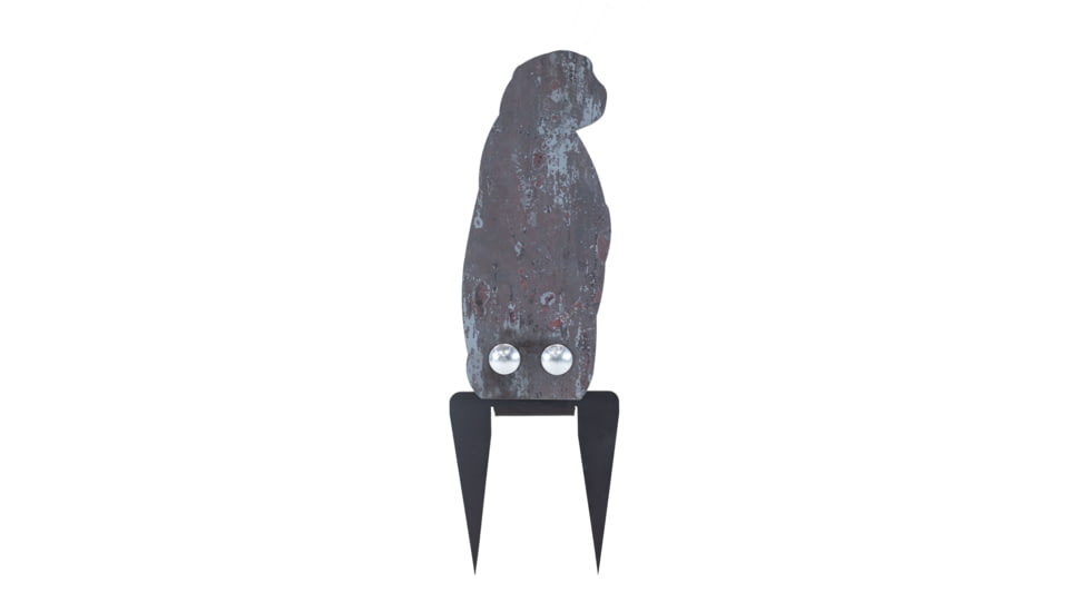 Double Tap Industries AR500 Prarie Dog on Ground Stake Target, Raw/Black, PT-GS-PD