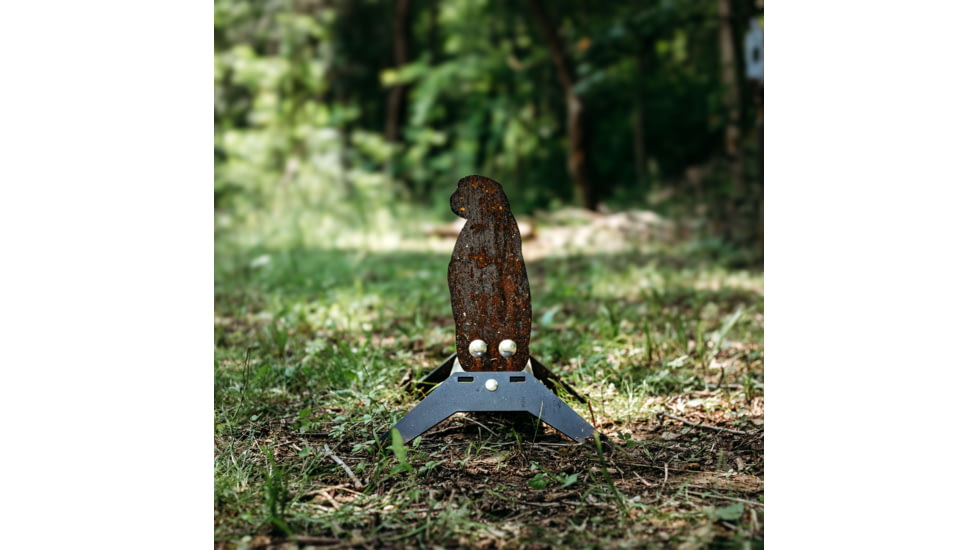 Double Tap Industries AR500 Prarie Dog Popper Target, Raw/Black, PT-SP-PD