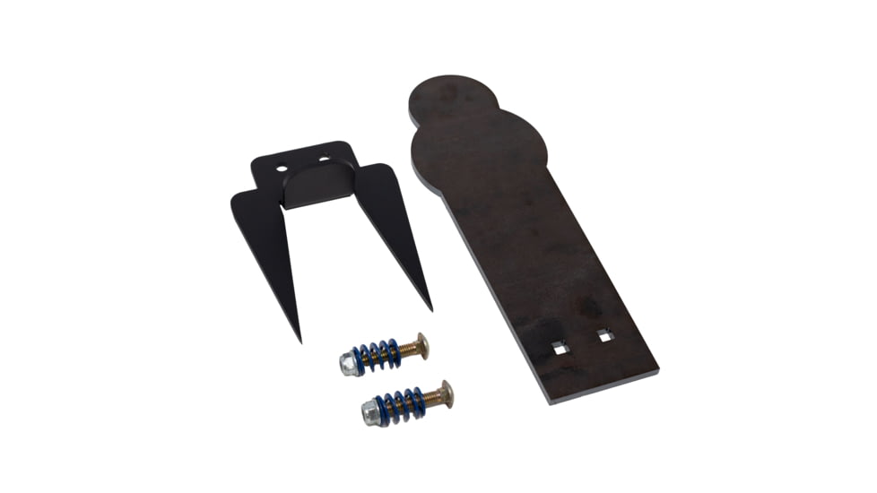 Double Tap Industries AR500 Rimfire Ground Stake Popper Target, Raw/Black, 12in, PT-GS-12-RIM