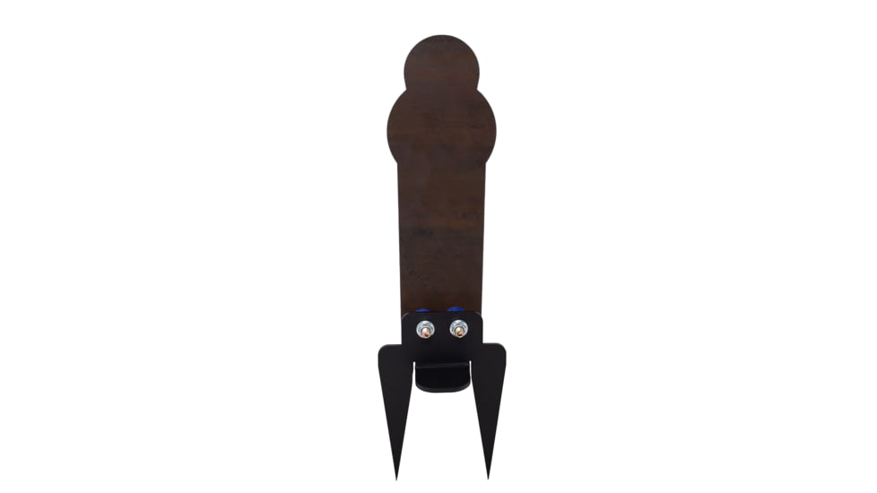 Double Tap Industries AR500 Rimfire Ground Stake Popper Target, Raw/Black, 12in, PT-GS-12-RIM