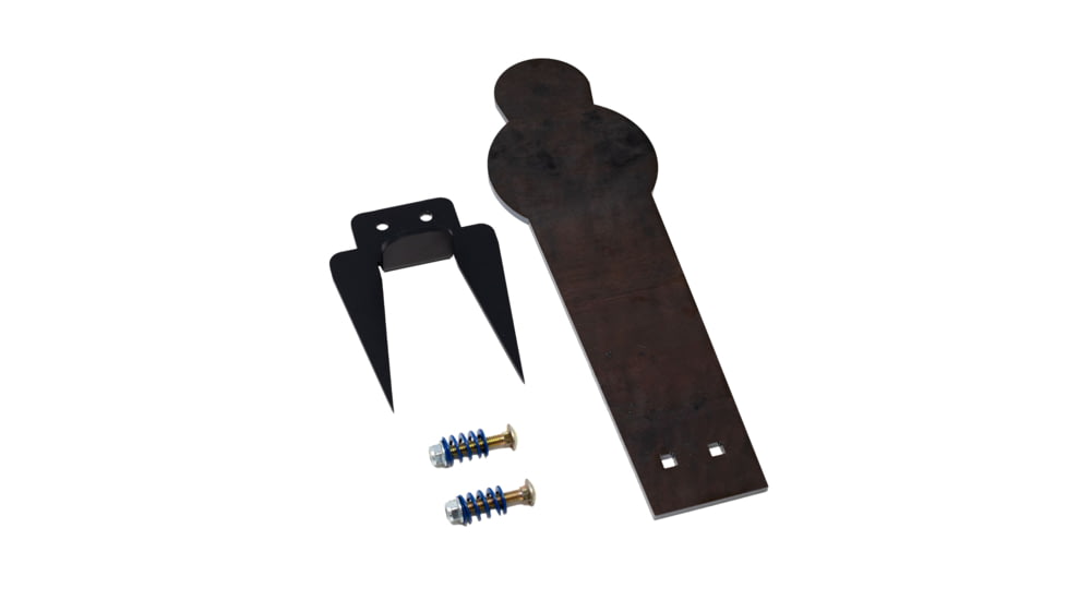 Double Tap Industries AR500 Rimfire Ground Stake Popper Target, Raw/Black, 16in, PT-GS-16-RIM