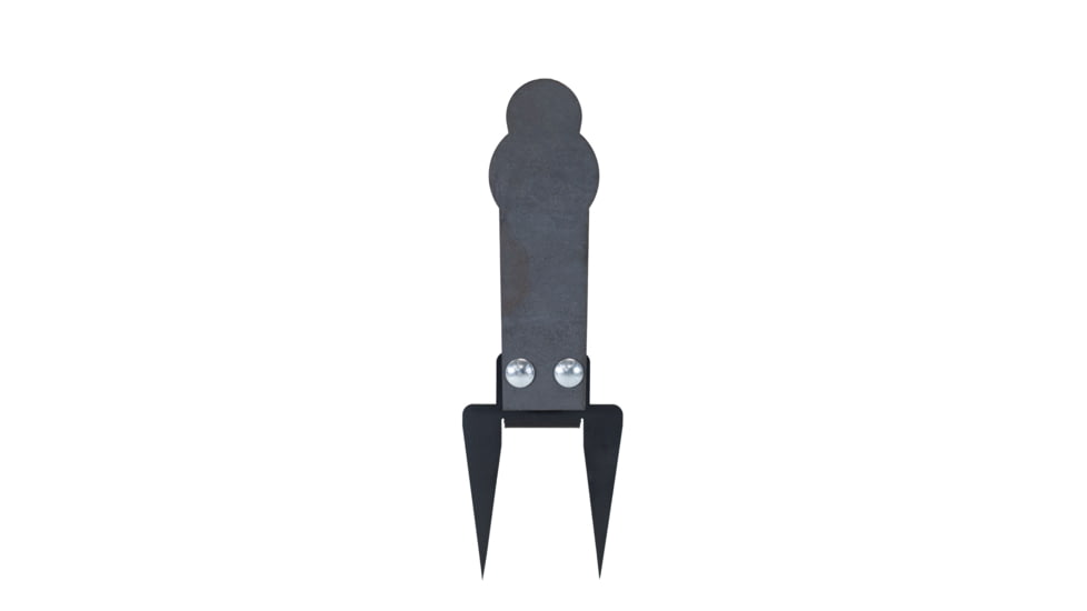 Double Tap Industries AR500 Target w/Ground Stake, Raw/Black, 12in, PT-GS-12