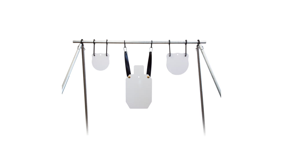 Double Tap Industries Conduit DIY Target Stand Bracket Kit for Steel Targets, Conduit Brackets &amp; Quick Pins w/J Hook Hanging Brackets, Black, TS-CK-GH