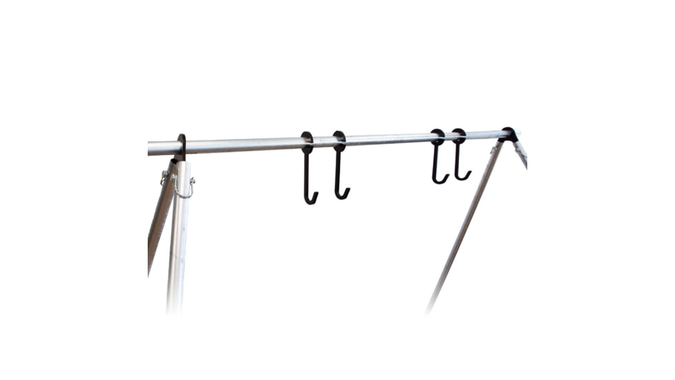 Double Tap Industries Conduit DIY Target Stand Bracket Kit for Steel Targets, Conduit Brackets &amp; Quick Pins w/J Hook Hanging Brackets, Black, TS-CK-GH