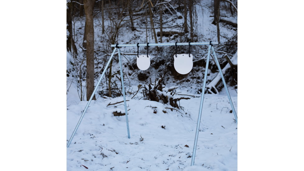 Double Tap Industries Conduit DIY Target Stand Bracket Kit for Steel Targets, Conduit Brackets &amp; Quick Pins w/J Hook Hanging Brackets, Black, TS-CK-GH