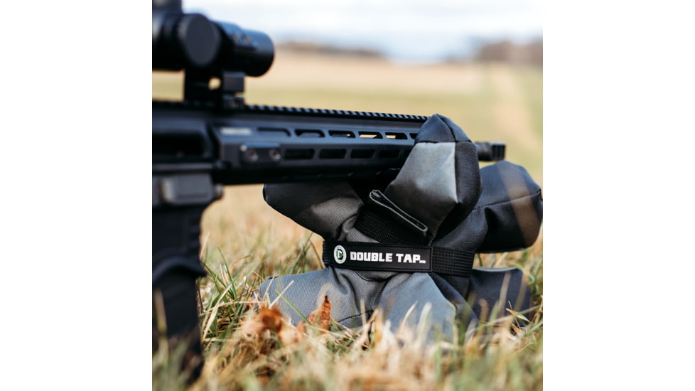 Double Tap Industries Filled Multi-Position Shooting Bag Rest, Grey/Black, SB-MP-001F
