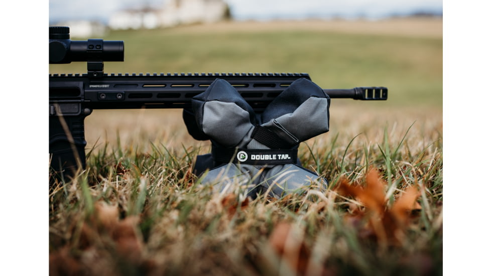 Double Tap Industries Filled Multi-Position Shooting Bag Rest, Grey/Black, SB-MP-001F