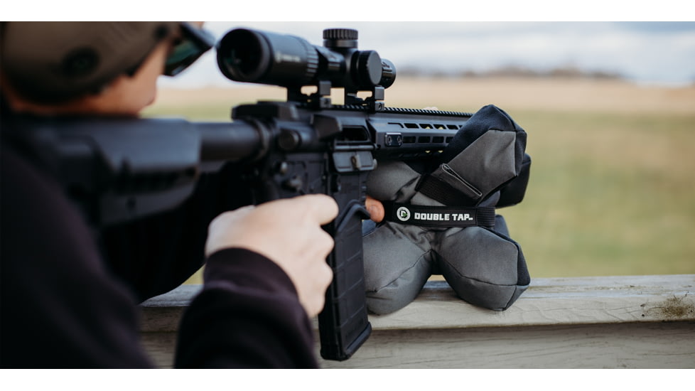 Double Tap Industries Filled Multi-Position Shooting Bag Rest, Grey/Black, SB-MP-001F