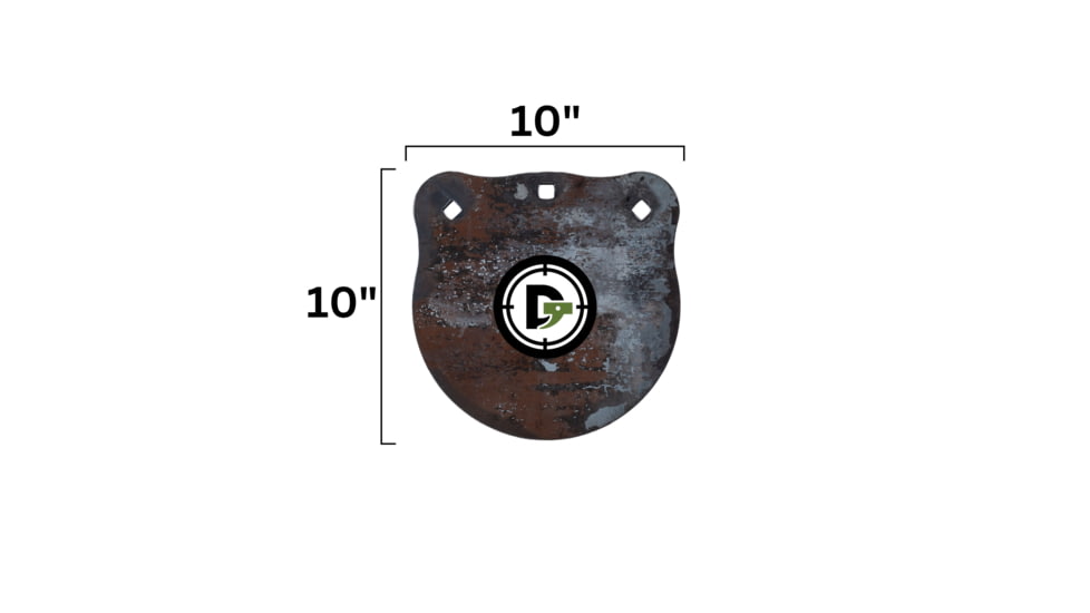 Double Tap Industries Heavy Duty 1/2in AR500 Steel Gong Target, Raw, 10in, G1000-HD