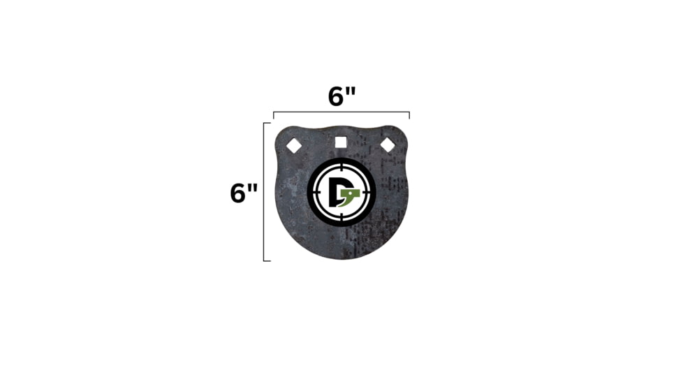 Double Tap Industries Heavy Duty 1/2in AR500 Steel Gong Target, Raw, 6in, G600-HD