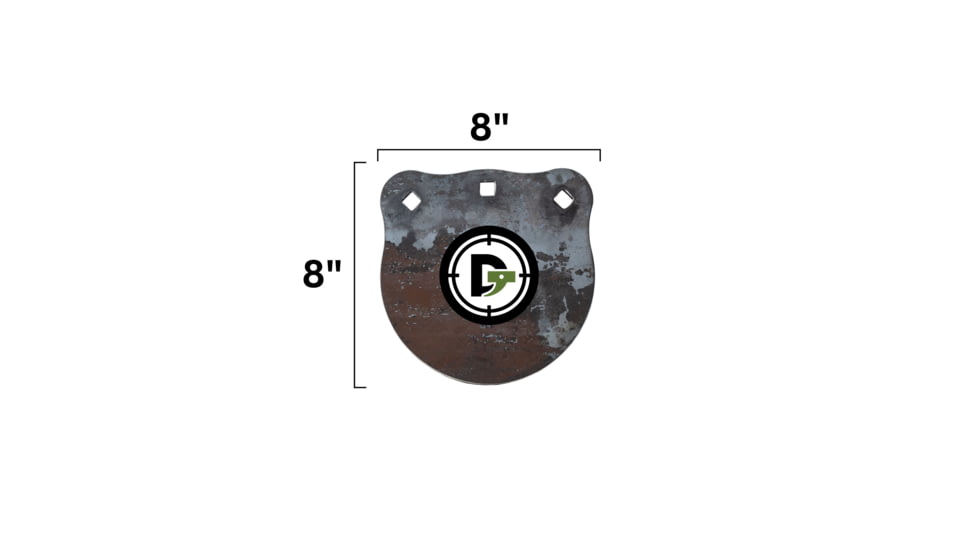 Double Tap Industries Heavy Duty 1/2in AR500 Steel Gong Target, Raw, 8in, G800-HD