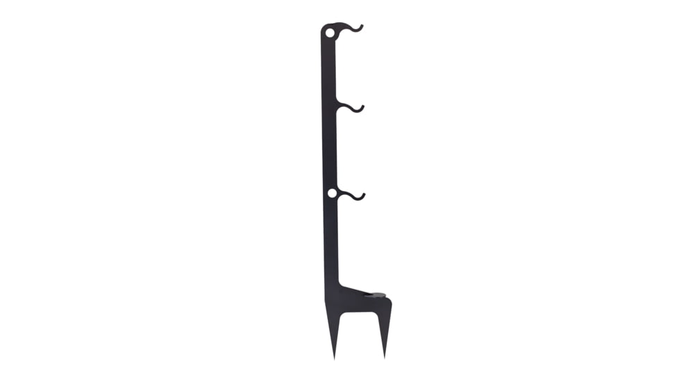 Double Tap Industries Hook Ground Stake Steel Target Hanger/Stand, Black, Triple, TS-GS-3H
