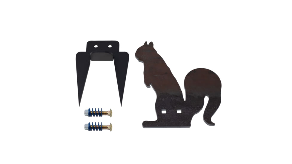 Double Tap Industries Rimfire Squirrel Ground Stake Popper Target, Raw/Black, PT-GS-SQ-RIM